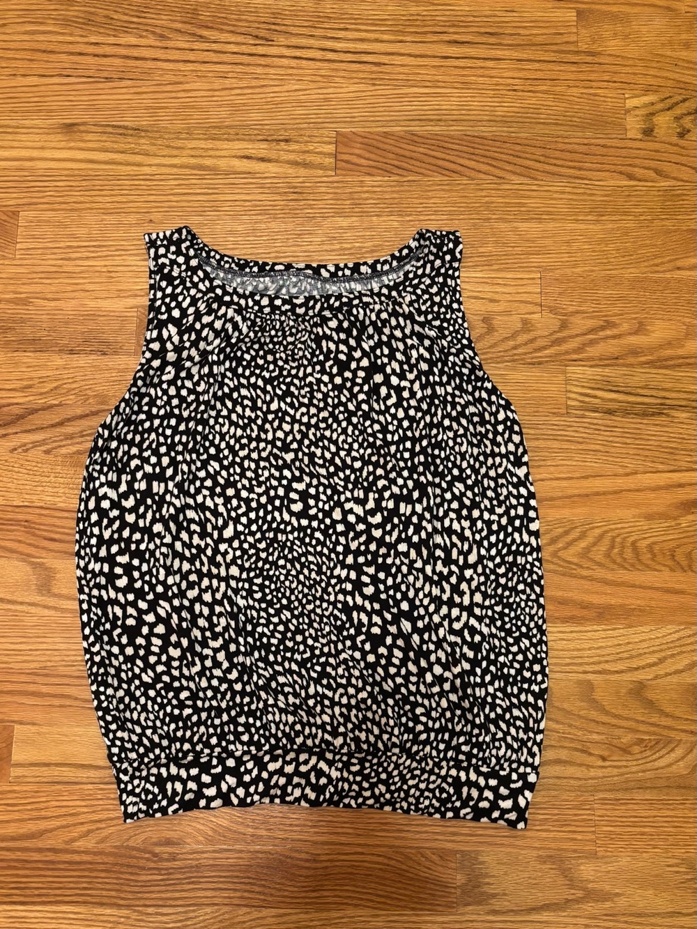 Loft outlet Pink and Black/cream Sleeveless Blouson Tank Tops - Picture 2 of 11